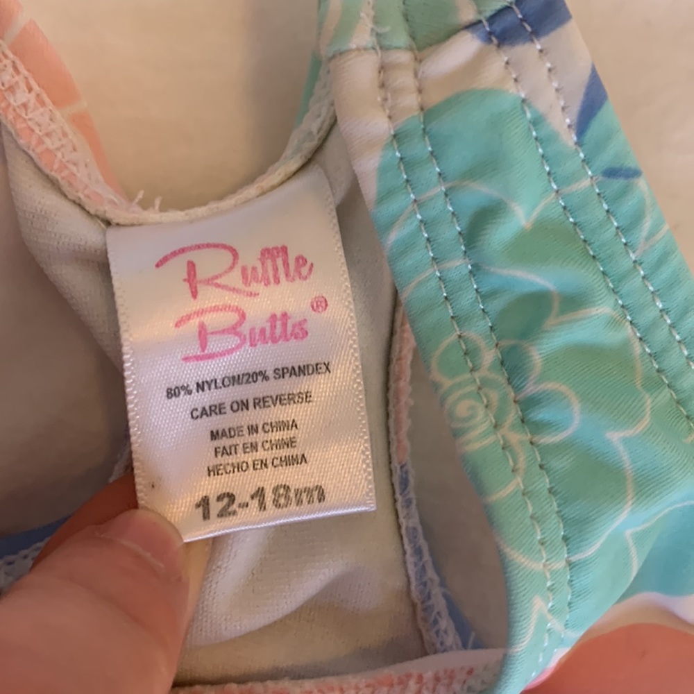 Cutest Rufflebutts Racerback Bathing Suit Set - Picture 4 of 7